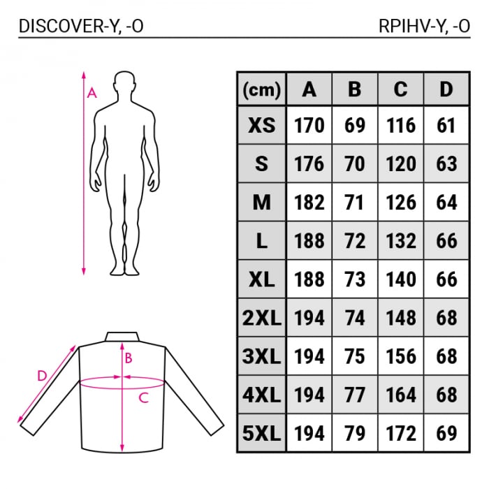 DISCOVER, Jachetă HI-VIS de iarnă tip Pilot, 3 in 1, multifuncțională din tercot, căptușeală termică 290 g/mp [13]