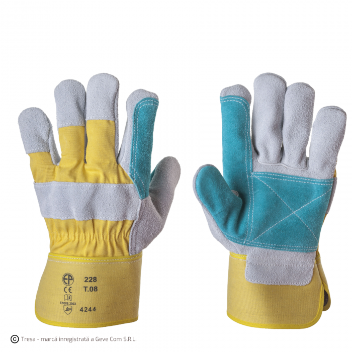 DOCKER GLOVE 230, Mănuși de protecție din piele de bovină și textil [1]