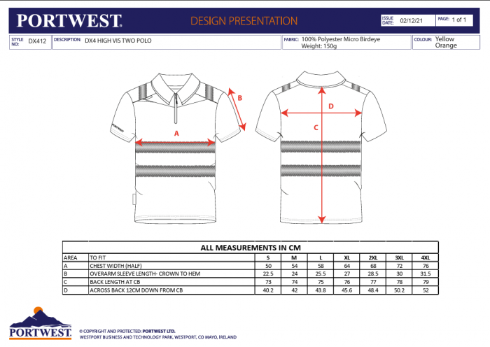 DX412 DX4, Tricou Polo S/S din poliester plasa [3]