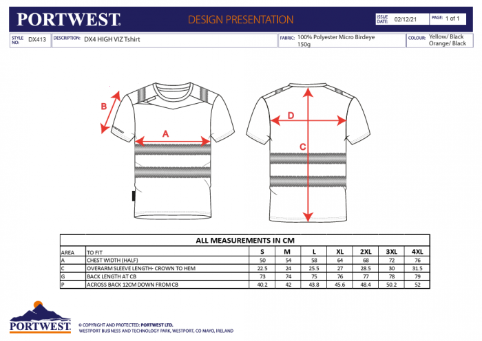 DX413 DX4, Tricou S/S din poliester plasa [3]