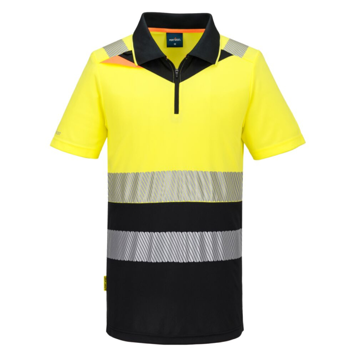 DX435, Tricou polo reflectorizant HI-VIS cu mânecă scurtă din poliester, 150 g/mp [2]