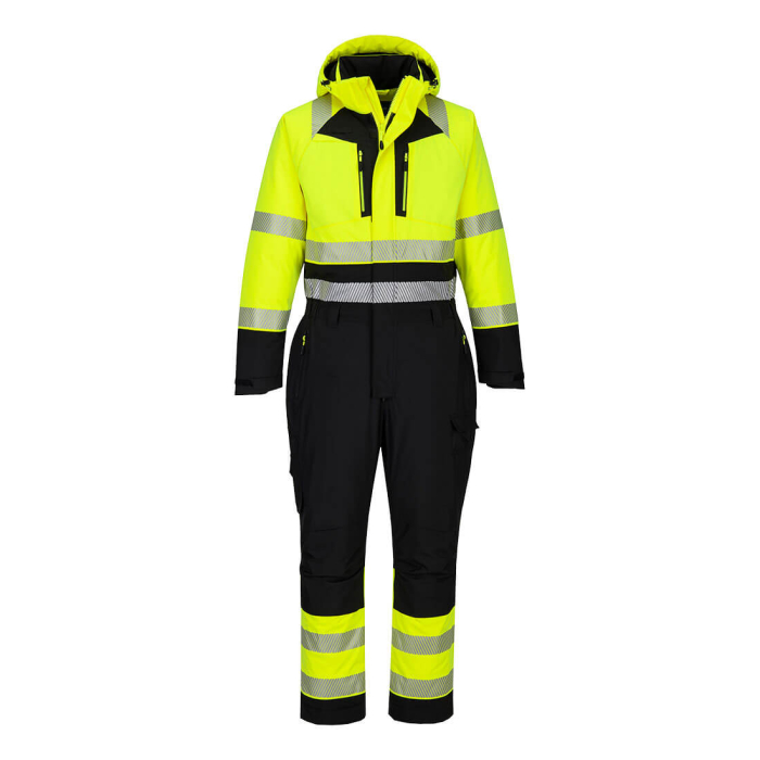 DX438, Combinezon de iarnă reflectorizant HI-VIS cu glugă din poliester și membrană PU, 160 g/mp [2]
