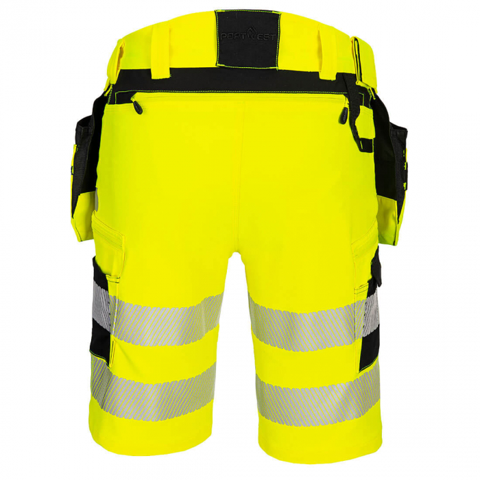 DX446, Pantaloni scurți HI-VIS din Titanmill Ultra Ripstop Stretch, 92% poliester, 8% elastan, 240 g/mp [2]