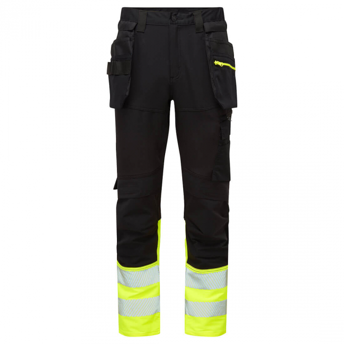 DX457, Pantaloni HI-VIS din Titanmill Ultra Ripstop Stretch, 93% poliester, 7% elastan, 270 g/mp [1]