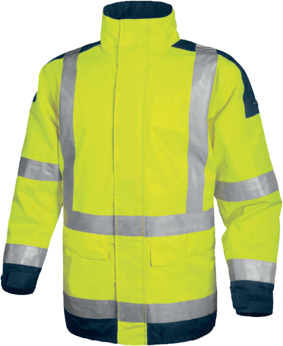 EASYVIEW, Jachetă HI-VIS impermeabilă cu glugă retractabilă din poliester Oxford cu acoperire poliuretanică, umplutură termică 160 g/mp [2]