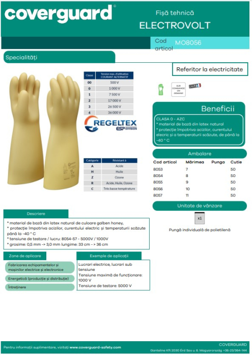 Electrovolt 1000 V Mănuși Electroizolante Clasa 0 [2]