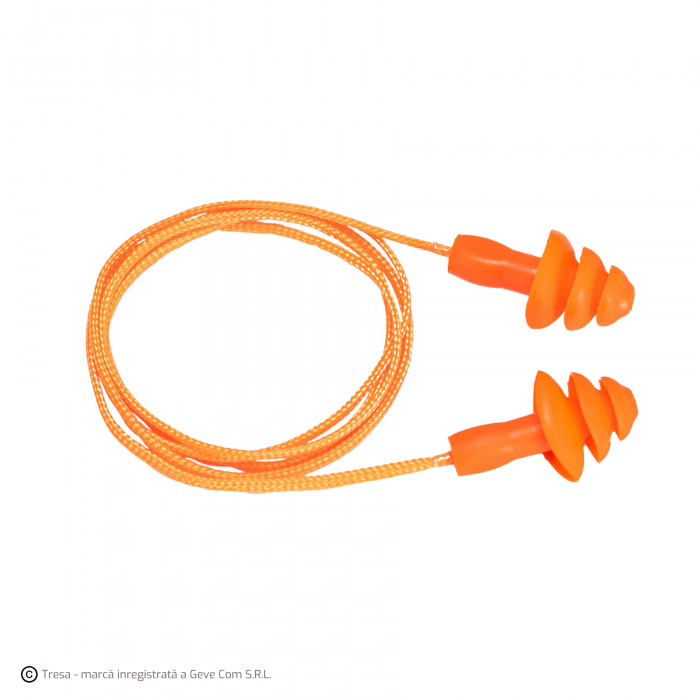 EP04, Dopuri de urechi reutilizabile din TPR cu șnur textil, 32 dB [cutie 50 de bucăți] [1]