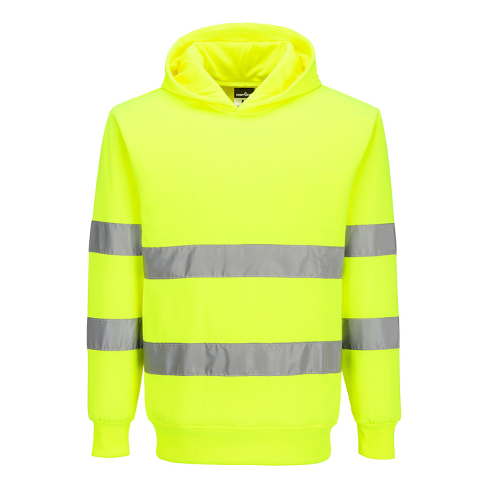 ES304, Bluză cu glugă HI-VIS din 65% poliester și 35% bumbac, țesătură tricotată cu spate periat, 300 g/mp [2]