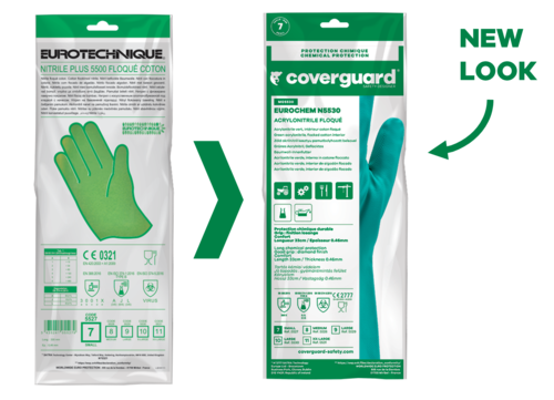 EUROCHEM N5530, Mănuși de protecție chimică din acrilonitril, lungime 33 cm, grosime 0,38 mm [4]