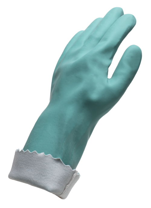 EUROCHEM NI550, Mănuși de protecție chimică din poliester-bumbac, imersate complet în nitril, lungime 35 cm, grosime: 0,85 mm [6]