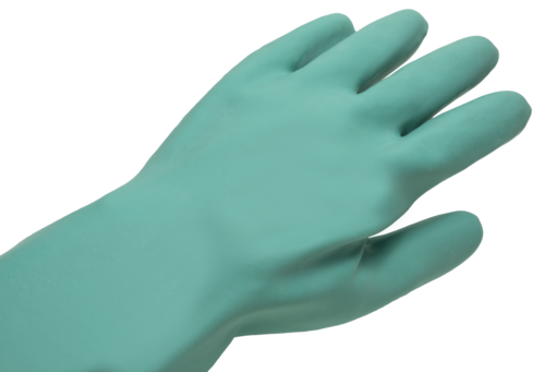 EUROCHEM NI550, Mănuși de protecție chimică din poliester-bumbac, imersate complet în nitril, lungime 35 cm, grosime: 0,85 mm [4]