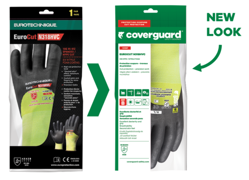 EUROCUT N318HVC, Mănuși de protecție la tăiere din HPPE și nailon, imersate în nitril microspongios, tricot 18 [4]
