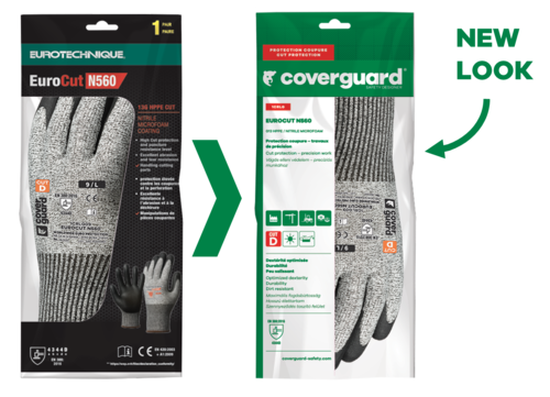 EUROCUT N560, Mănuși de protecție din HPPE și fibră de sticlă, imersate în spumă de nitril pe palmă și degete [5]