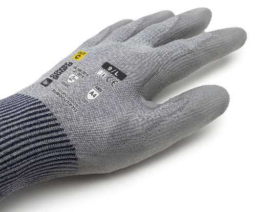 EUROCUT P313, Mănuși de protecție din HDPE, poliamidă și elastan, imersate în PU neted, tricotate calibrul 18 [4]