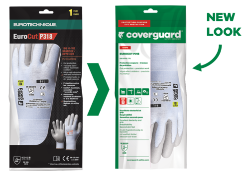 EUROCUT P318, Mănuși de protecție subțiri din HPPE și poliamidă, imersate în PU gri [5]