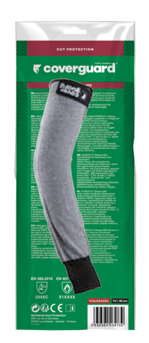 EUROCUT SLEEVE, Mânecuțe [cotiere] de protecție din multi-fibre (HPPE, poliamidă, elastan), lungime 45 cm și 60 cm [4]