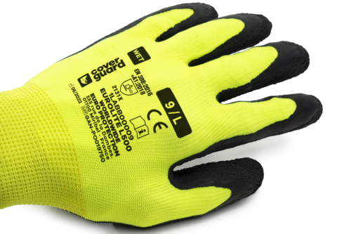 EUROLITE L500, Mănuși de protecție din poliester și elastan, imersate dublu în latex, lungime 24 cm, grosime 13 gauge [5]
