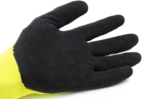 EUROLITE L500, Mănuși de protecție din poliester și elastan, imersate dublu în latex, lungime 24 cm, grosime 13 gauge [8]