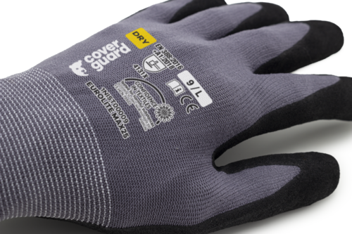 EUROLITE MAX25, Mănuși de protecție din poliamidă și elastan, imersate în nitril nisipos [2]