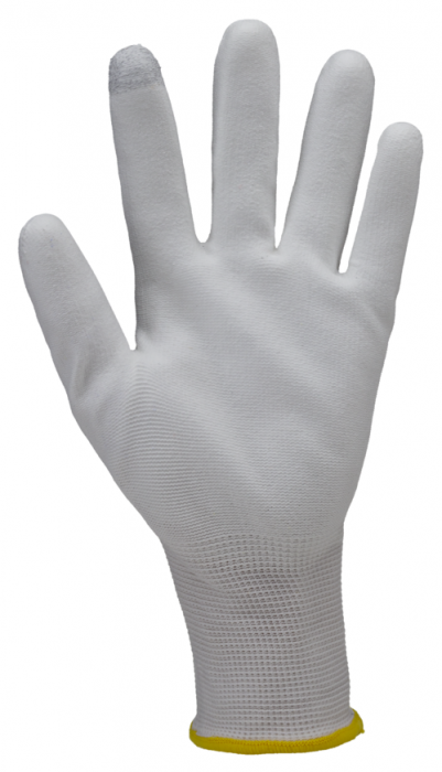 EUROLITE P400, Mănuși de protecție din poliamidă albă, imersate în poliuretan alb [3]