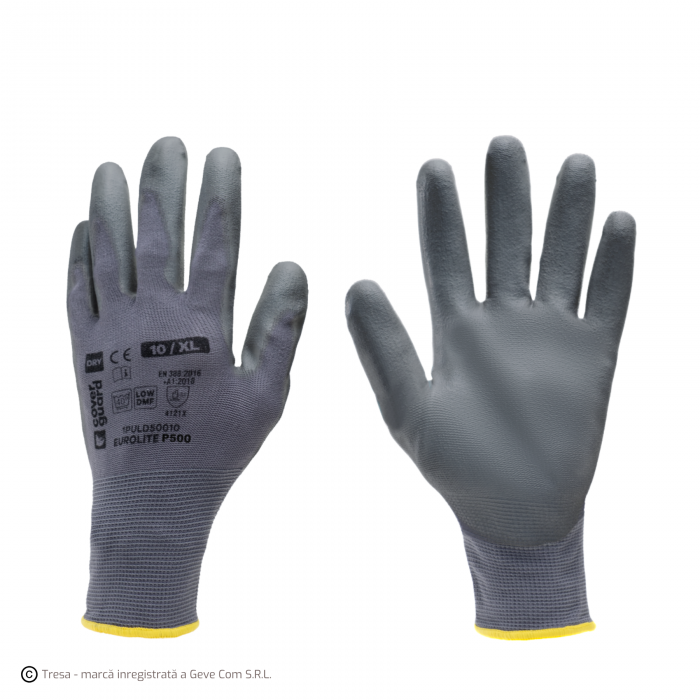 EUROLITE P500, Mănuși de protecție din poliamidă, imersate în poliuretan [1]
