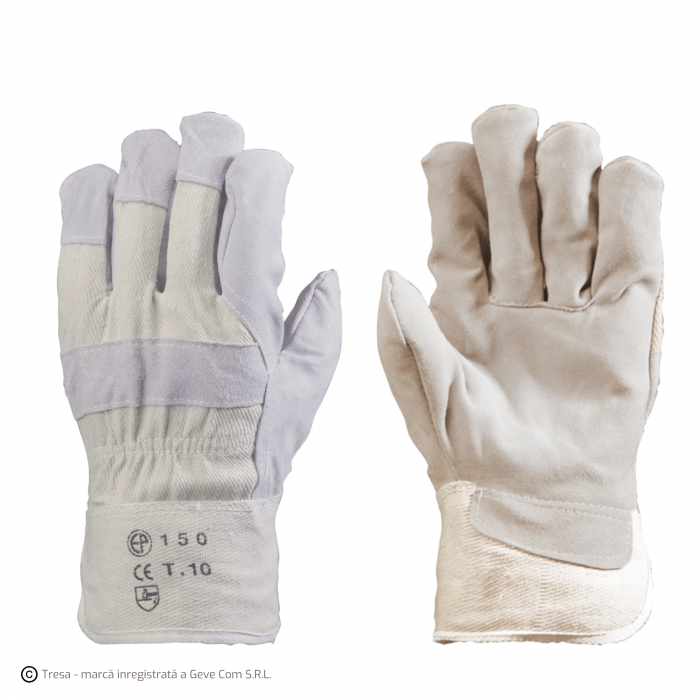 EUROSTRONG 150, Mănuși de protecție din bumbac și piele de bovină șpalt [1]