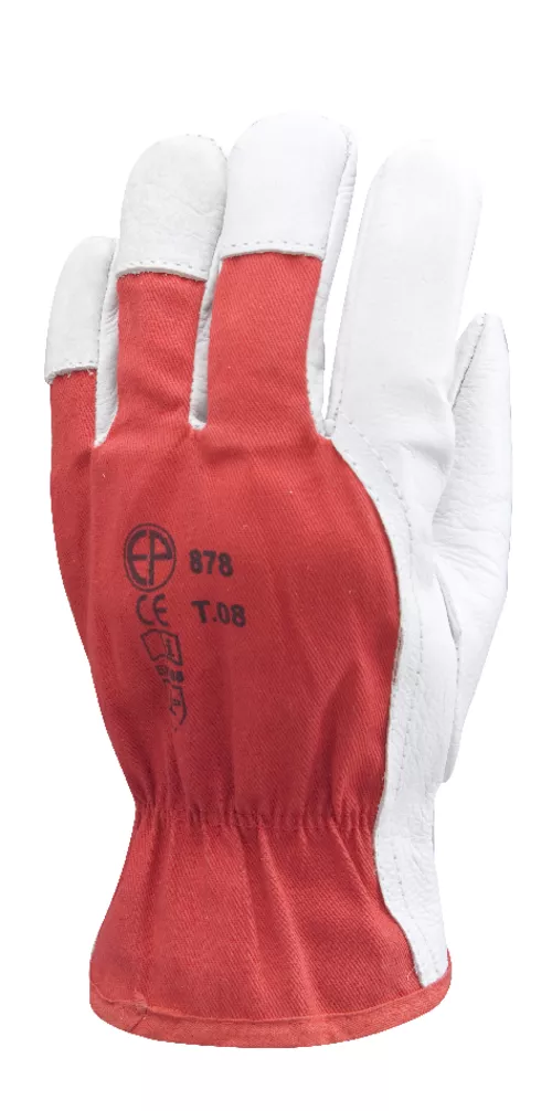 Eurostrong 880 Manusi De Protectie Din Bumbac Cu Palma Din Piele De Bovina [2]