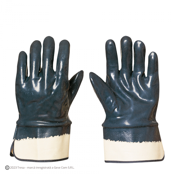 EUROSTRONG 9650, Mănuși de protecție din bumbac, dublu imersate în nitril, cu manșetă rigidă [1]
