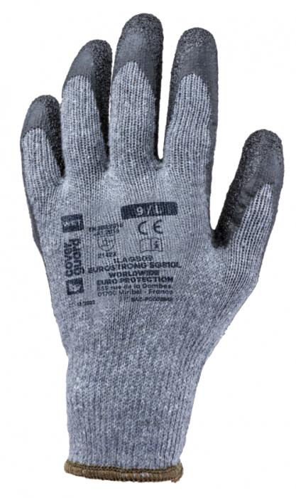 EUROSTRONG SG810L, Mănuși de protecție din fibre mixte reciclate, imersate în latex crep, lungime 25 cm, grosime 10 gauge [2]