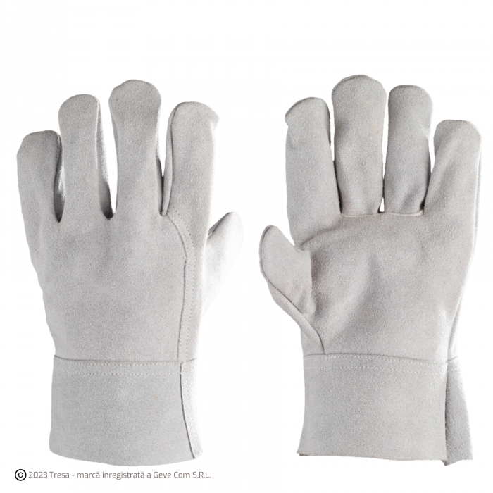 EUROWELD 2507, Mănuși de sudură din piele șpalt de bovină, manșetă din piele de 7 cm, lungime 35 cm, grosime 1.0 - 1.3 mm [1]