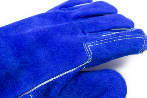 EUROWELD 360, Mănuși de protecție pentru sudură, piele șpalt bovină albastră, căptușeală fleece, manșetă lungime 15 cm [4]