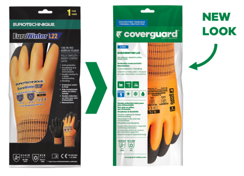 EUROWINTER L22, Mănuși de protecție din acril, imersate în latex neted și spumă de latex, lungime aproximativă 25 cm [4]