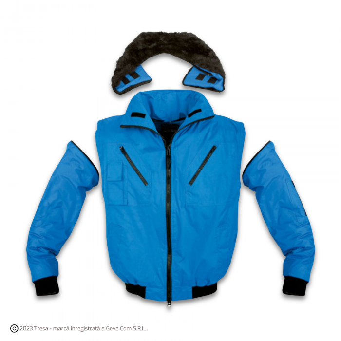 EXFORD, Jachetă de iarnă tip Pilot, 2 in 1 multifuncțională, din poliester și PVC, mâneci detașabile [3]