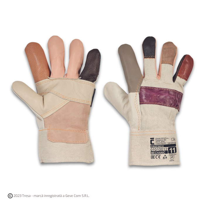 FIREFINCH, Manusi de protectie termoizolante combinate din piele de bovina si bumbac [2]