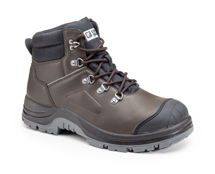 FLINT S3 SRC, Bocanci de protecție din piele maro de vită hidrofugă, bombeu și lamelă antiperforație din oțel, talpă PU dublă densitate antiderapantă [1]