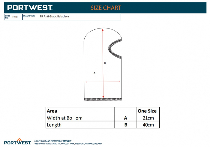 MODAFLAME - FR18, Cagulă ignifugă antistatică, din modacrilic și bumbac, 200 g/mp [2]