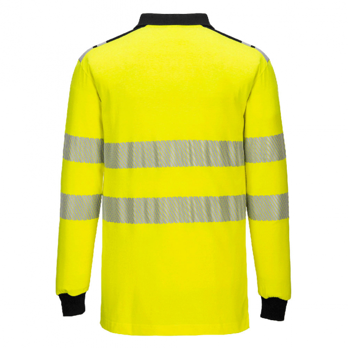 PW3 - FR702, Tricou polo HI-VIS cu mânecă lungă, din material ignifug Modaflame Knit HV, 210 g/mp [2]