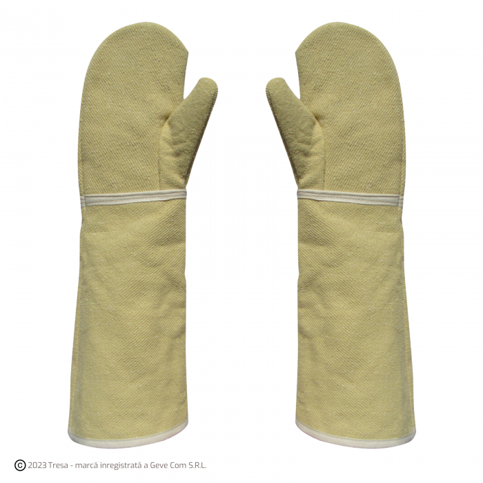 GANHEAT 59870, Mănuși de protecție din fibre para-aramide, căptușite cu bumbac, lungime 50 cm [1]