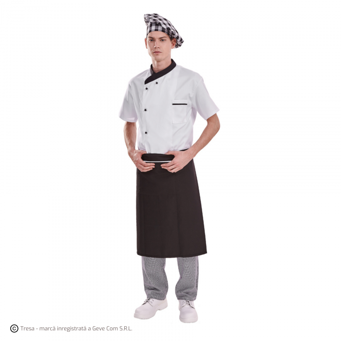 GASTRO, Șorț de bucătărie reglabil, din poliester și bumbac, 75 x 85 cm, 245 g/mp [2]