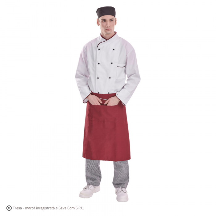 GASTRO, Șorț de bucătărie reglabil, din poliester și bumbac, 75 x 85 cm, 245 g/mp [3]