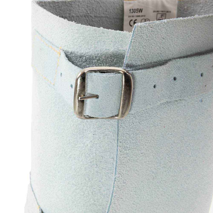GHETTE-C 1305CW, Jambiere de sudură din piele spalt de bovină, cusute cu ață de kevlar, cu 3 curele reglabile [2]