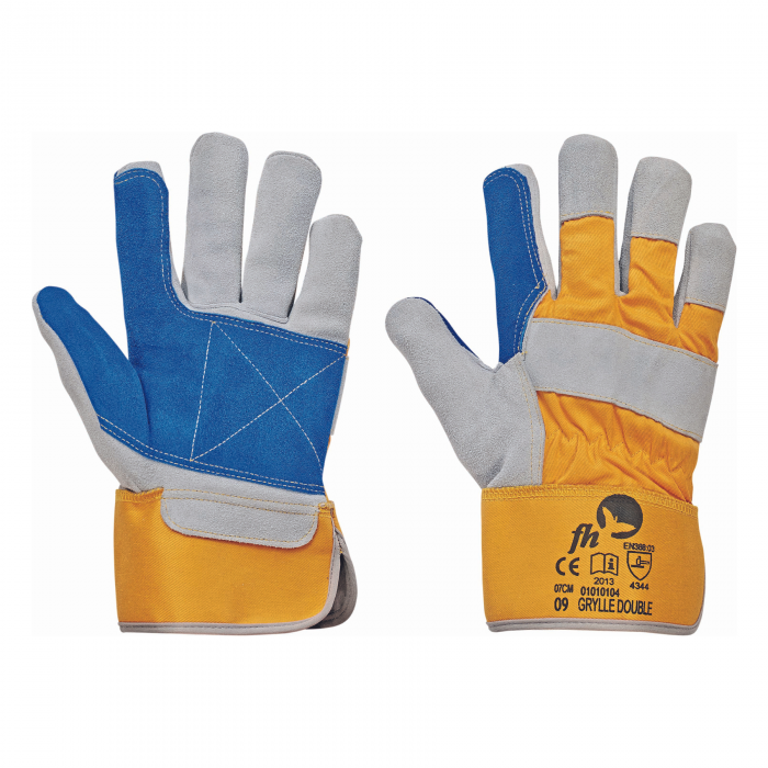 GRYLLE DOUBLE, Manusi de protectie din spalt bovina si bumbac [4]