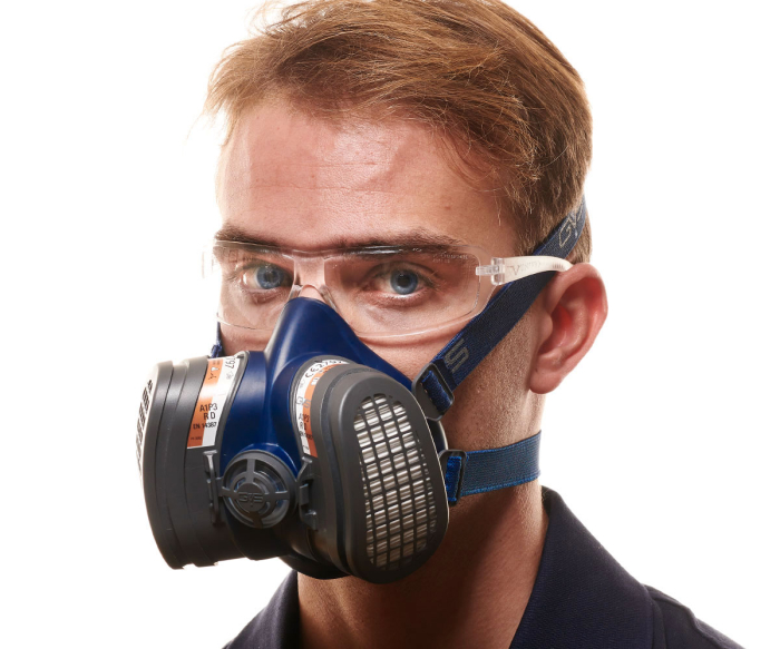 ELIPSE A1P3, Semimasca de protecție respiratorie cu filtre HESPA reutilizabile A1P3, corp din TPE medical [3]
