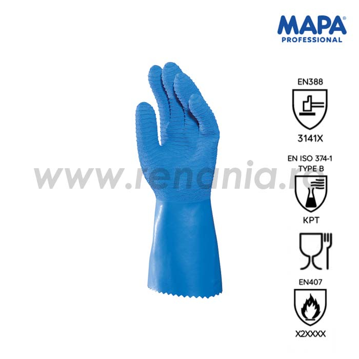 HARPON-326, Mănuși de protecție chimică din latex natural, lungime 32 cm, grosime 1,35 mm [3]