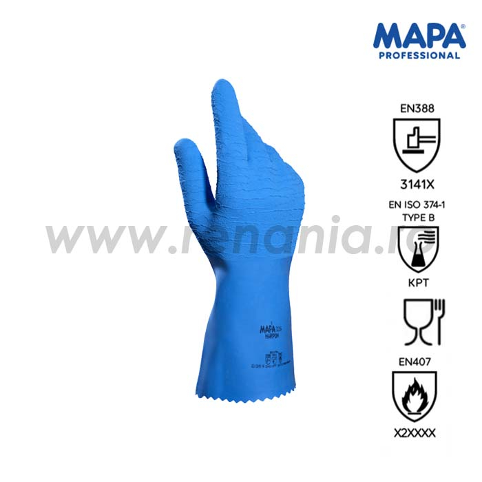HARPON-326, Mănuși de protecție chimică din latex natural, lungime 32 cm, grosime 1,35 mm [2]
