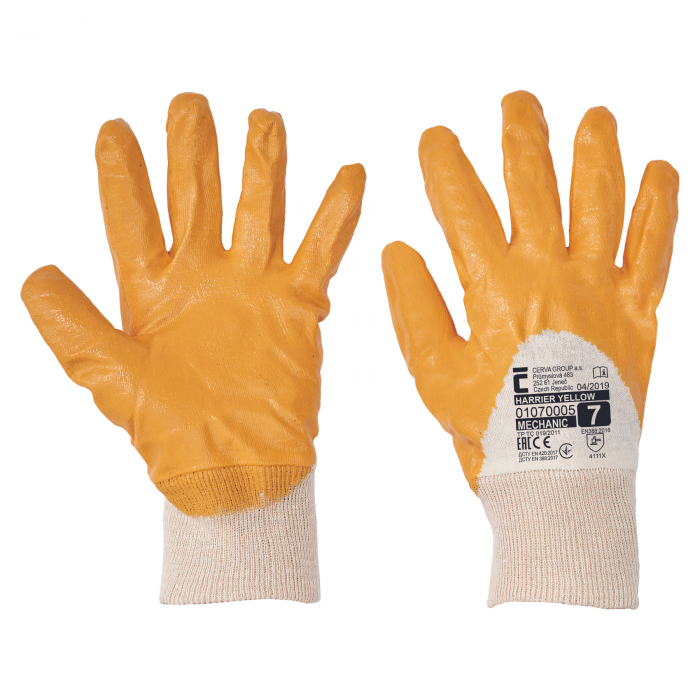HARRIER YELLOW, Manusi de protectie din bumbac, imersate in nitril [4]