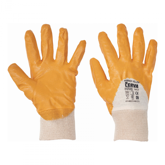 HARRIER YELLOW, Manusi de protectie din bumbac, imersate in nitril [3]