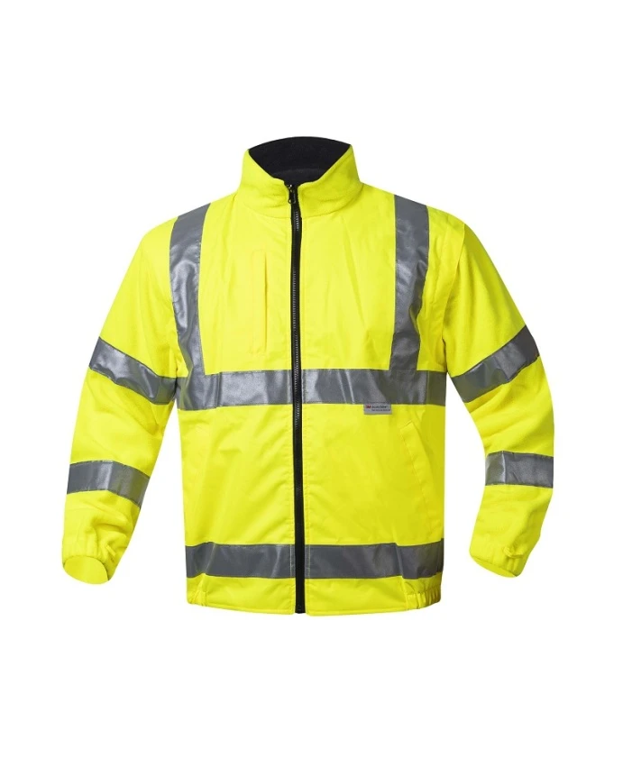 4IN1, Jachetă HI-VIS de iarnă 4-în-1 din poliester 300D Oxford cu PU, căptușeală termică 280 g/mp și mâneci fleece detașabile [2]