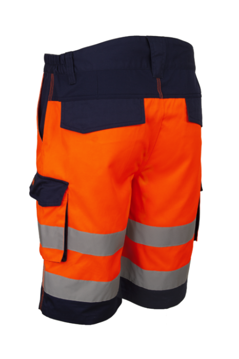 HIBANA, Pantaloni scurți tip bermude de înaltă vizibilitate din twill bumbac-poliester, 270 g/mp, inserții elastice [2]