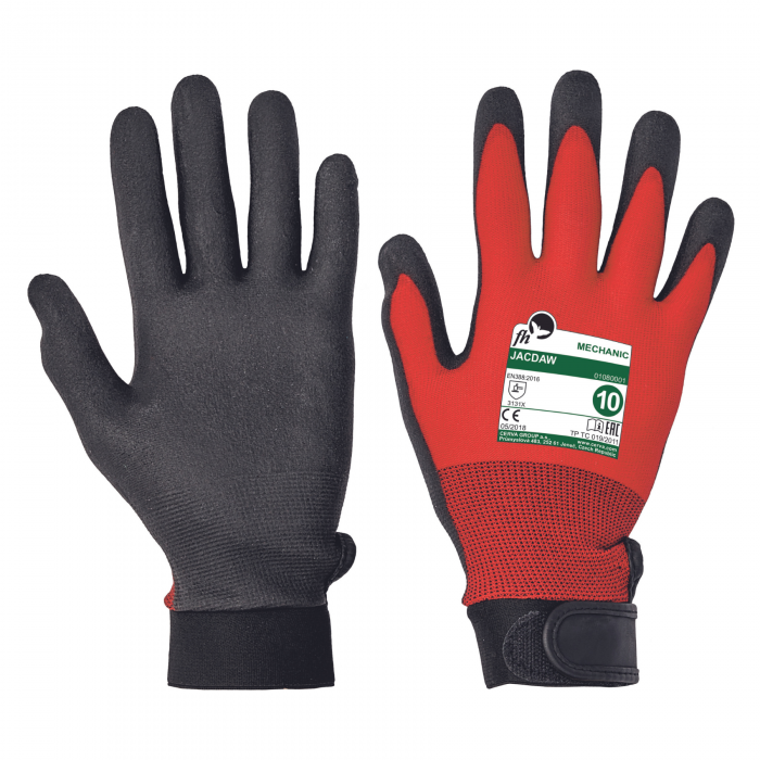 JACDAW, Manusi de protectie din nylon, imersate in PVC [3]